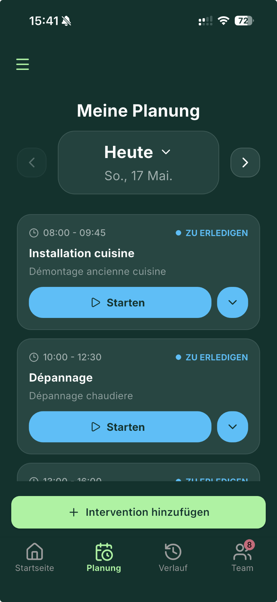 Meine Tagesplanung