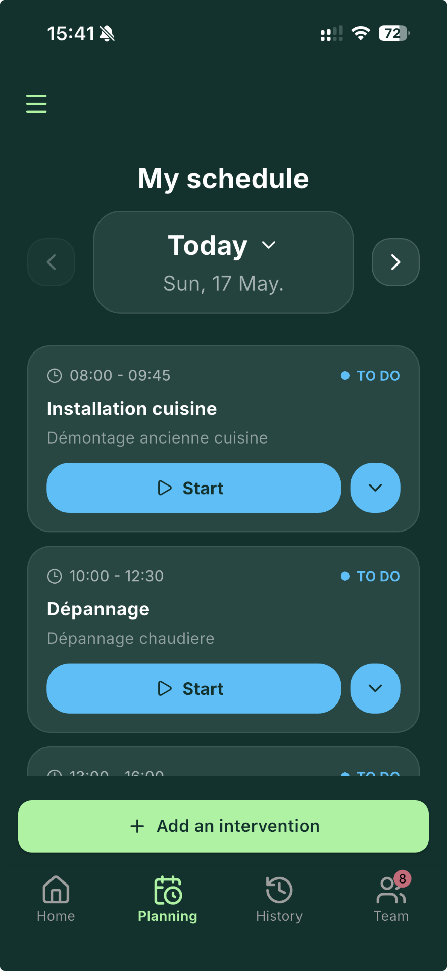 My daily planning