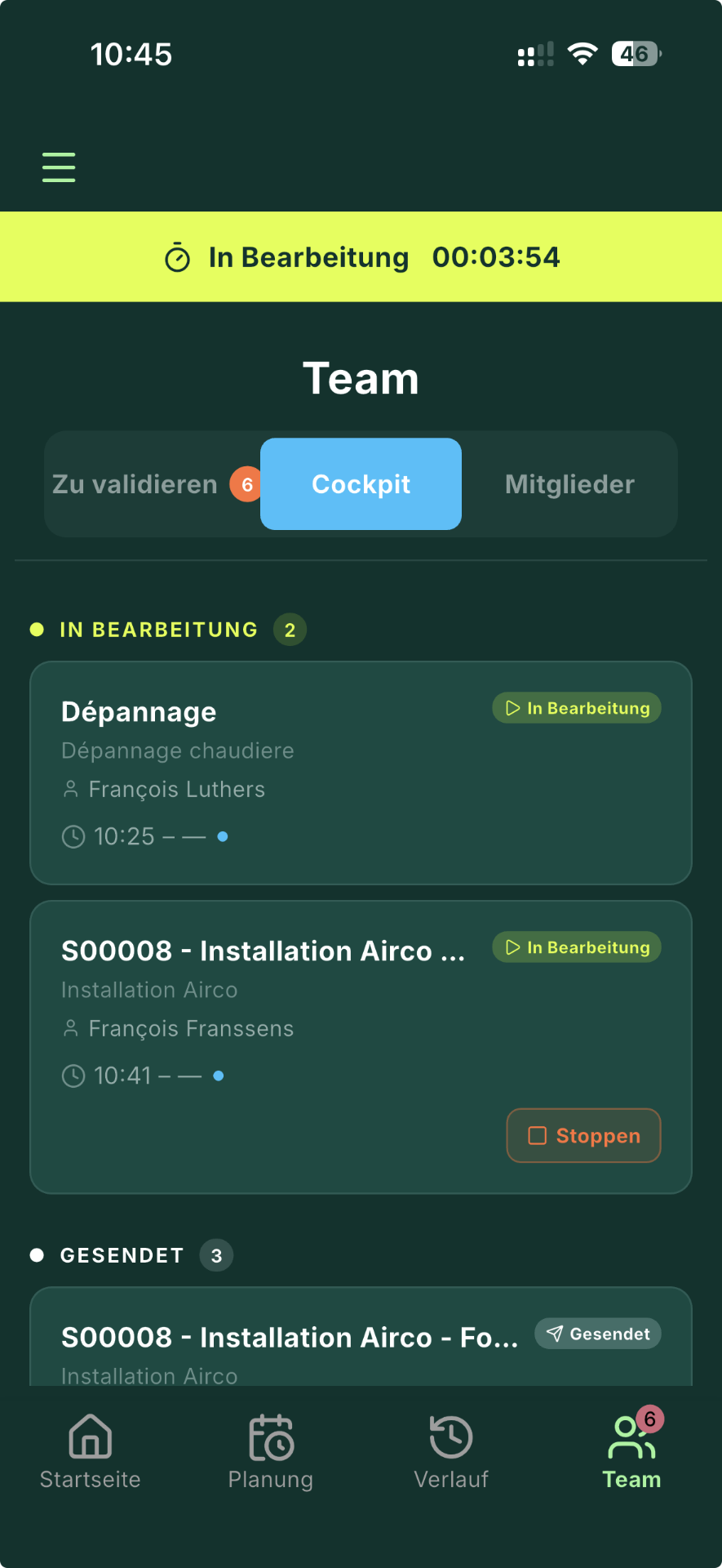 Supervisor-Ansicht