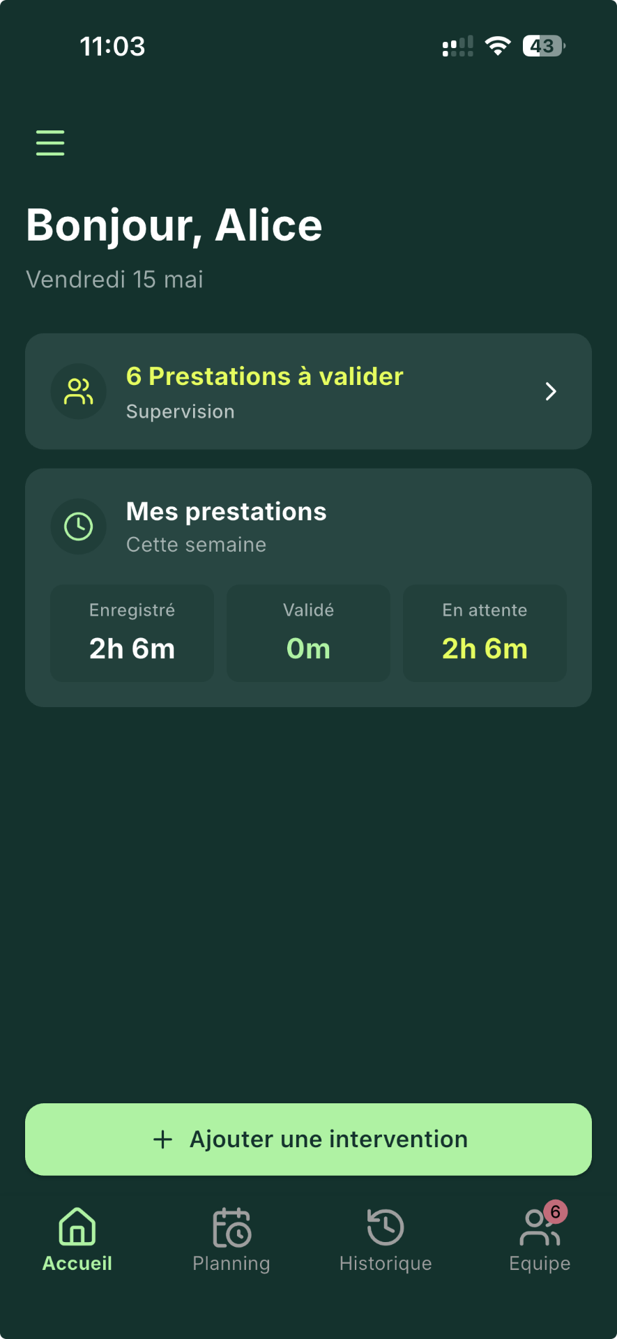 Vue superviseur