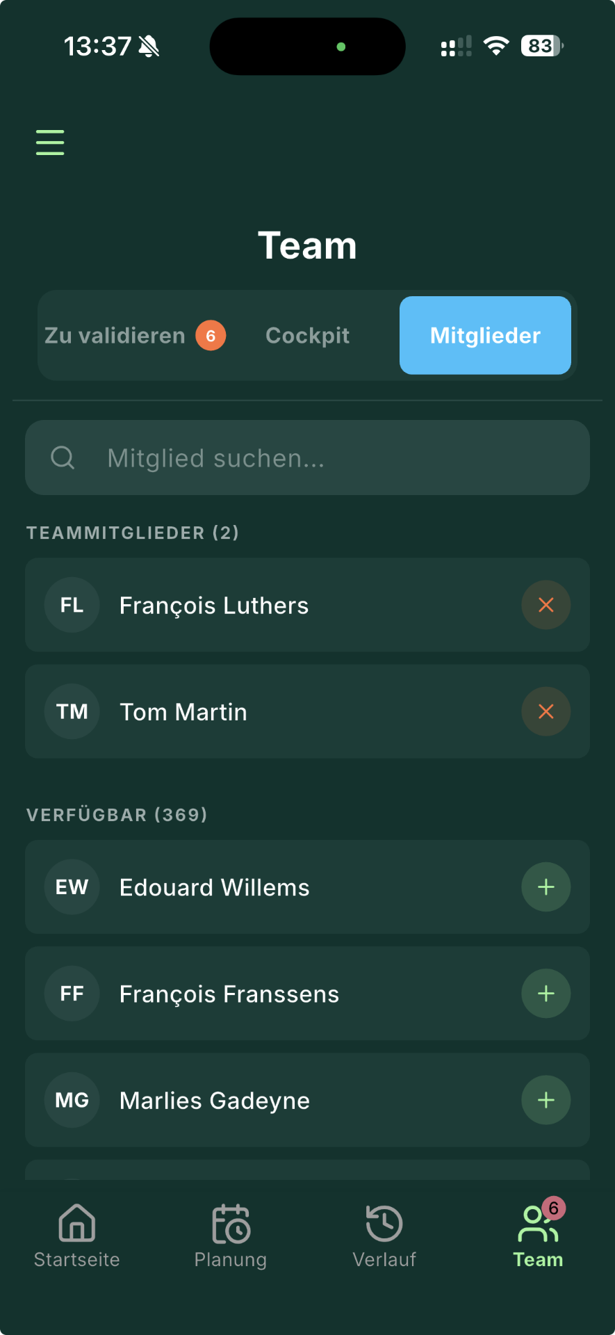 Mitgliederverwaltung