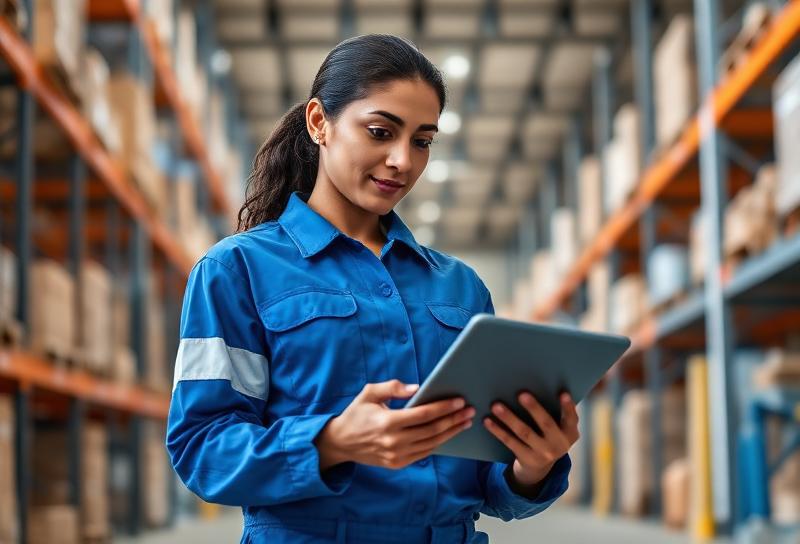 Professionnelle de logistique en entrepôt
